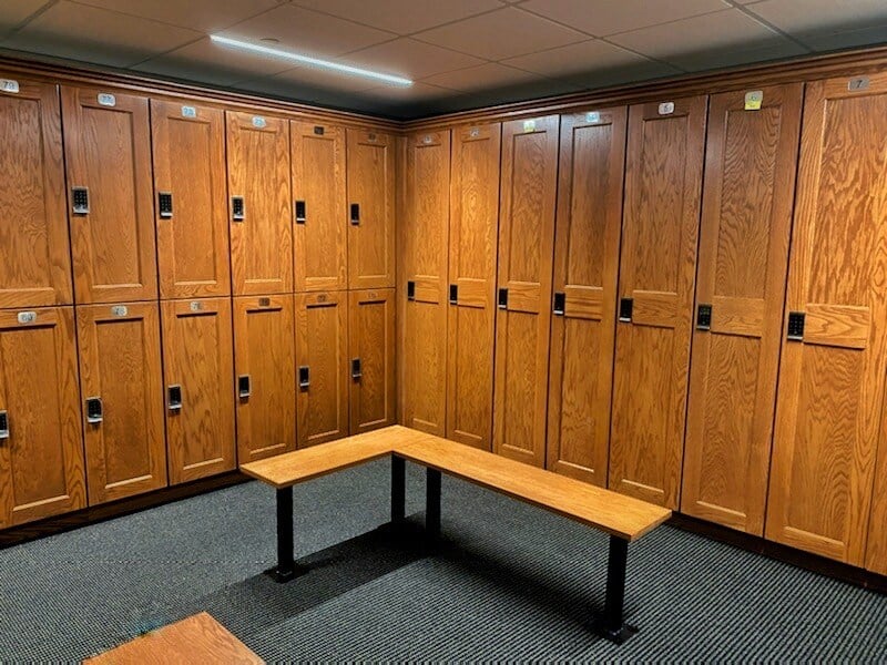 Lockers and benches