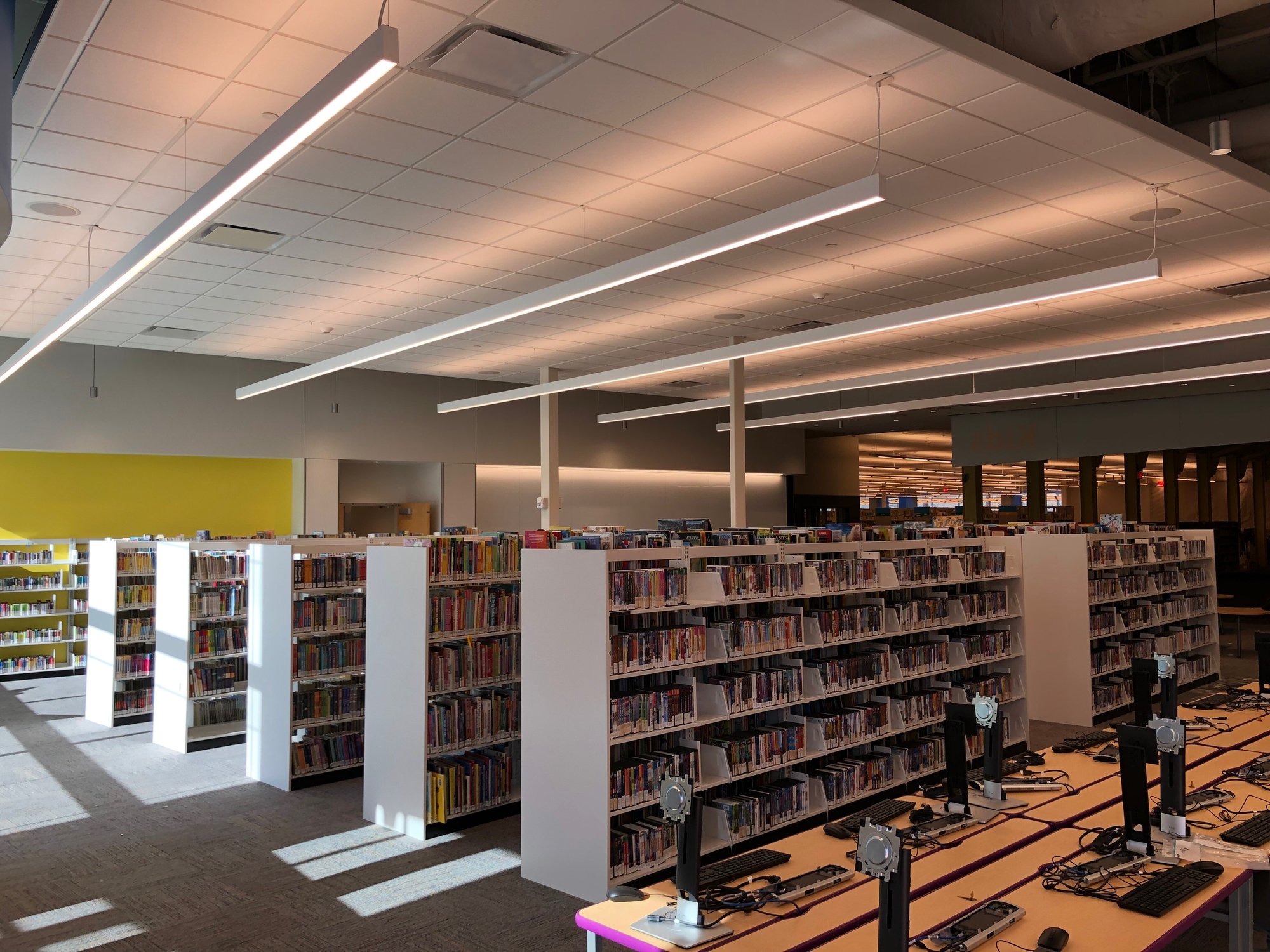 library shelves