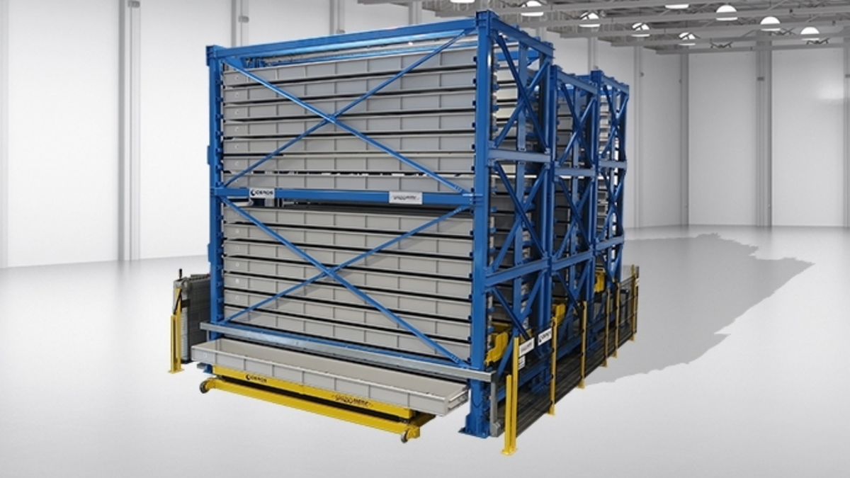 Automated storage system for metal bars and tubes in industrial manufacturing facilities