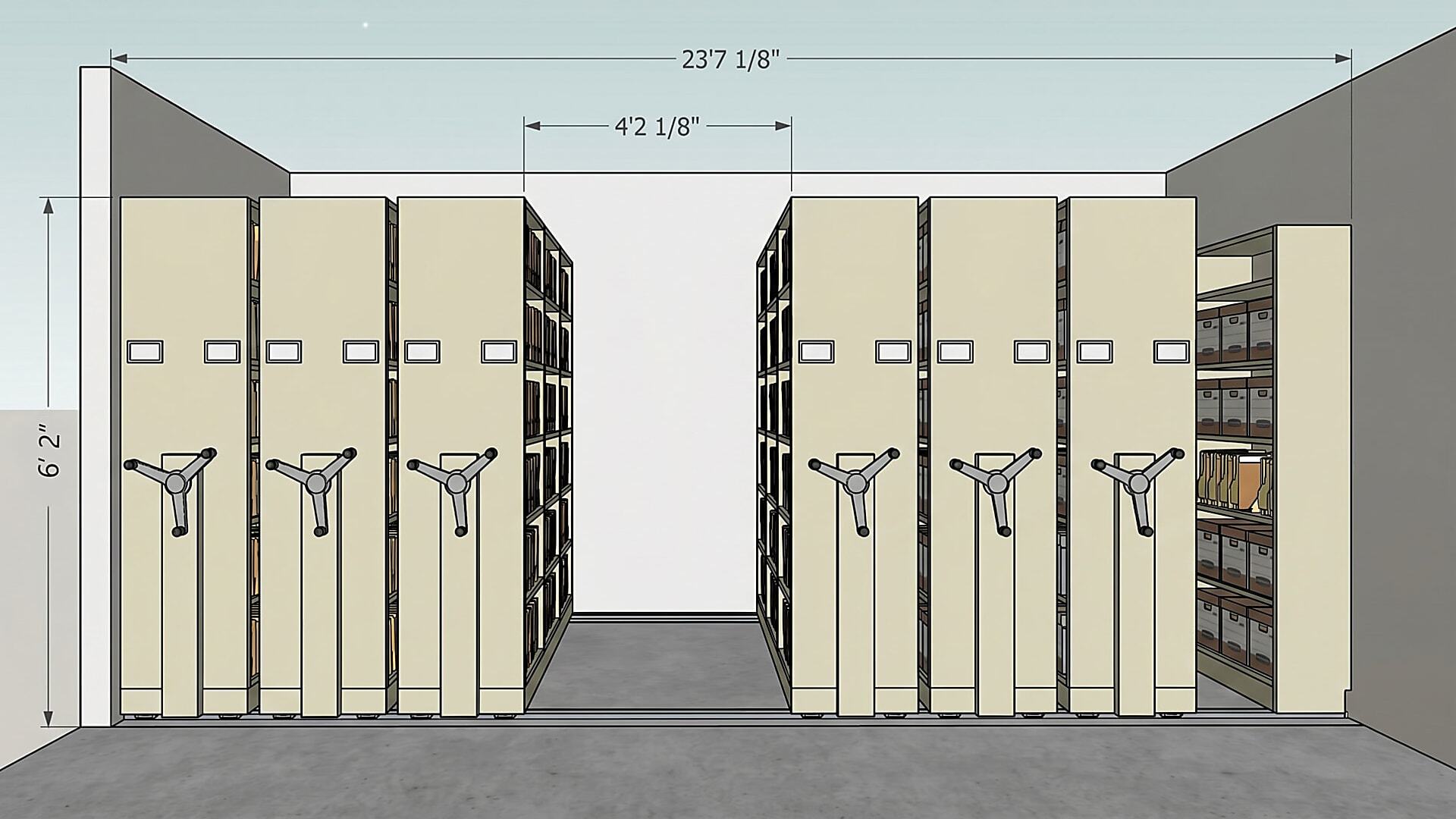 records storage before document scanning to digitize files and free office space