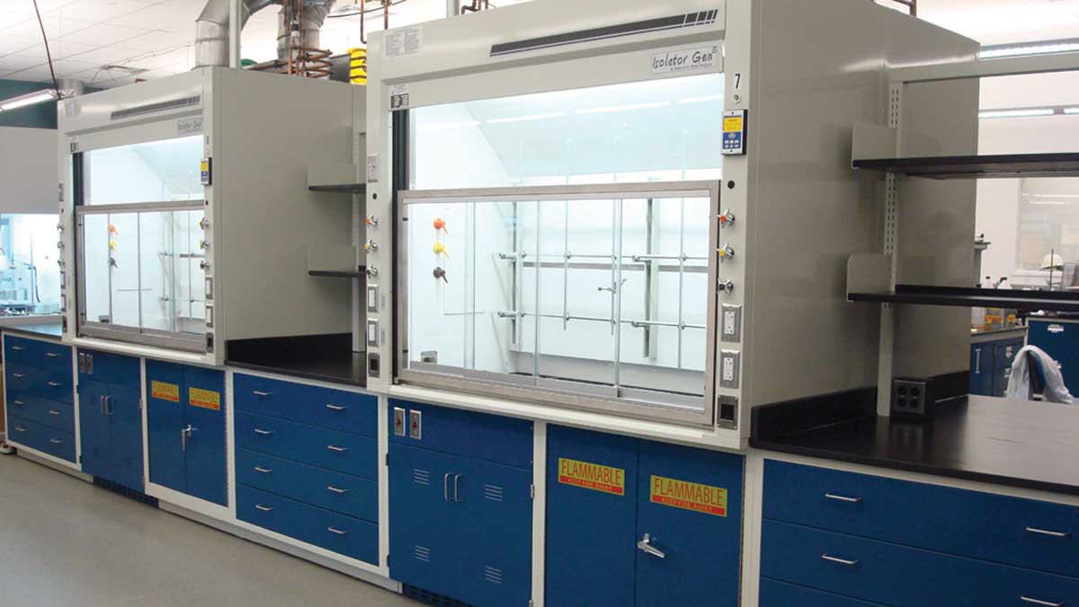 Laboratory fume hood equipment designed for safe handling of chemicals and efficient ventilation in lab environments