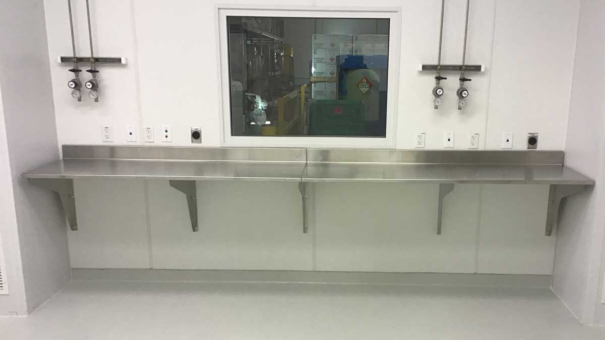 stainless steel sink and storage cabinet system for laboratory use with upper and lower cabinets