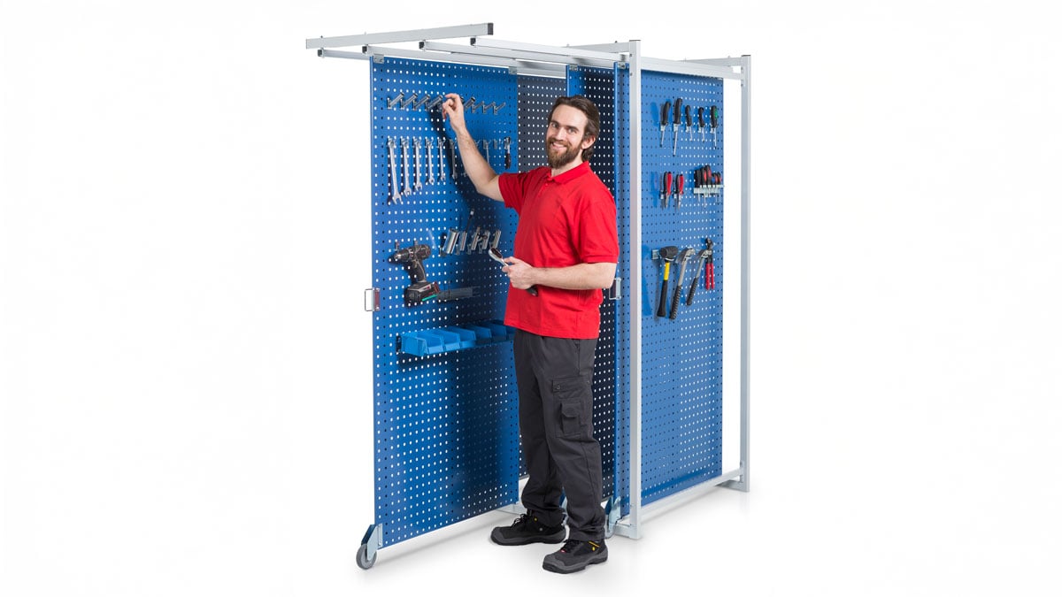 Vertical sliding shelves with track system