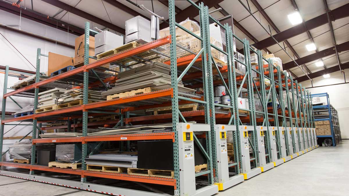 rolling compact pallet racks for efficient warehouse storage and improved accessibility