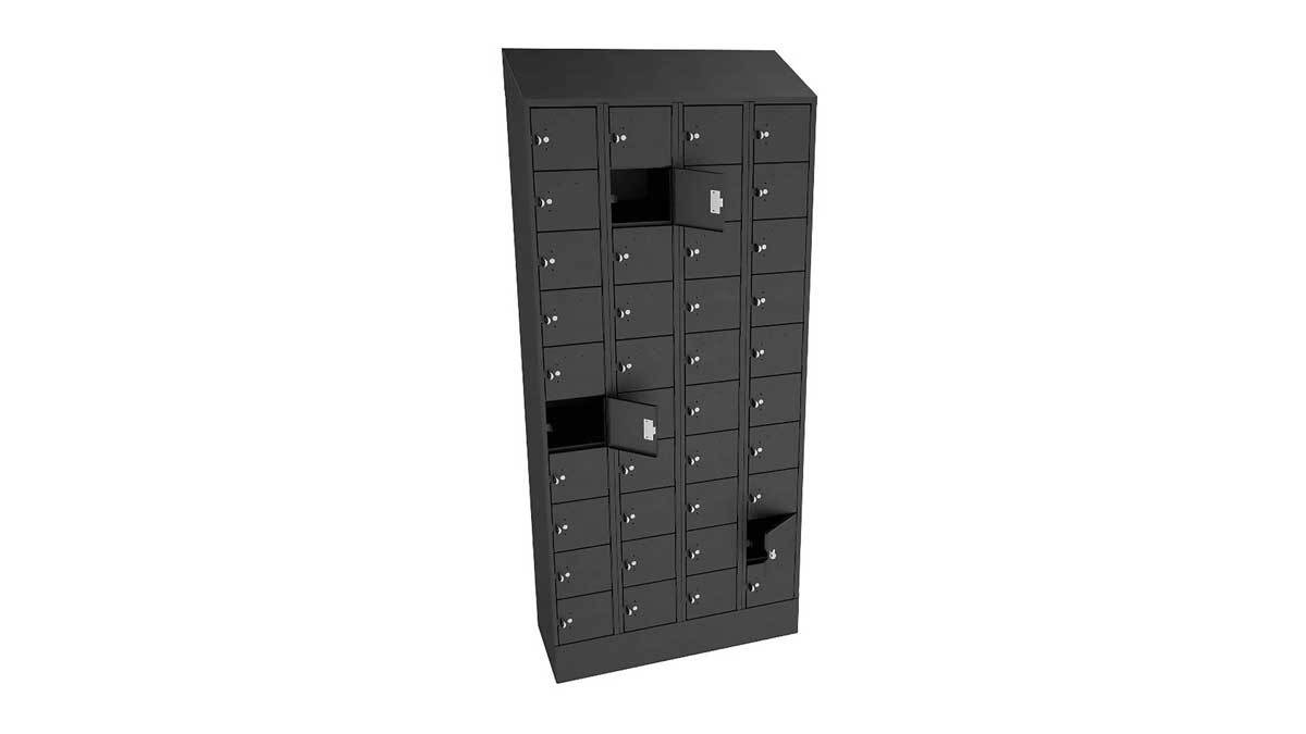 42-compartment locker cabinet for organized and secure school tablet storage