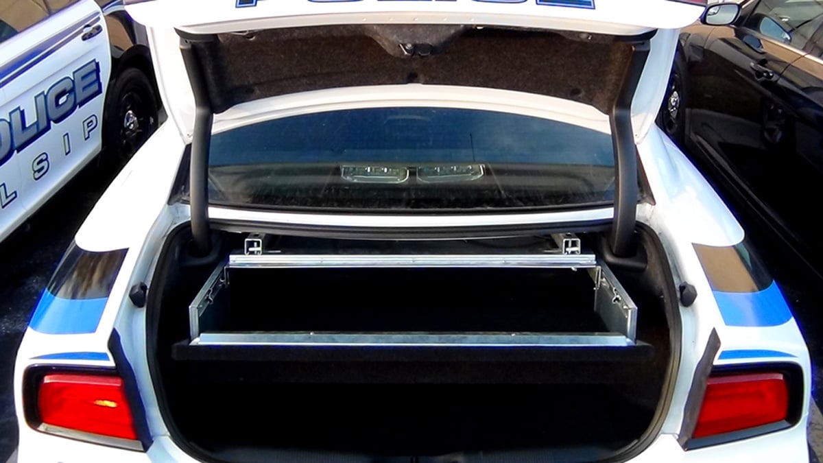 car trunk gun storage safe with concealed locking system