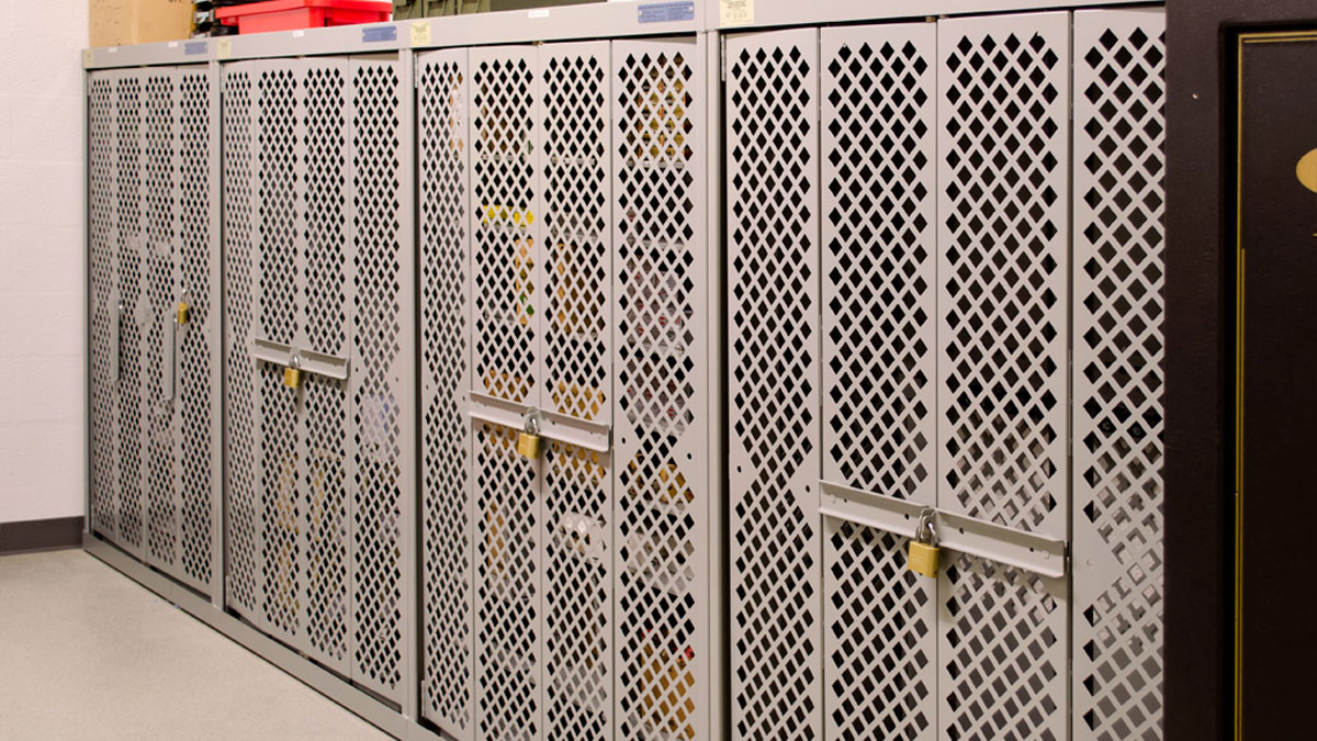 Ventilated military-grade storage lockers for secure and organized equipment storage