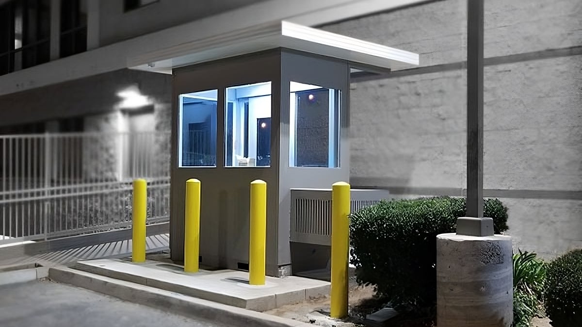 Bulletproof guard shack designed for enhanced industrial security monitoring