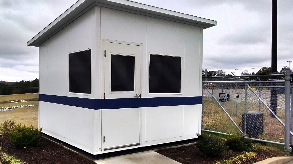 Prefabricated guard shack units for industrial security and visitor entry control