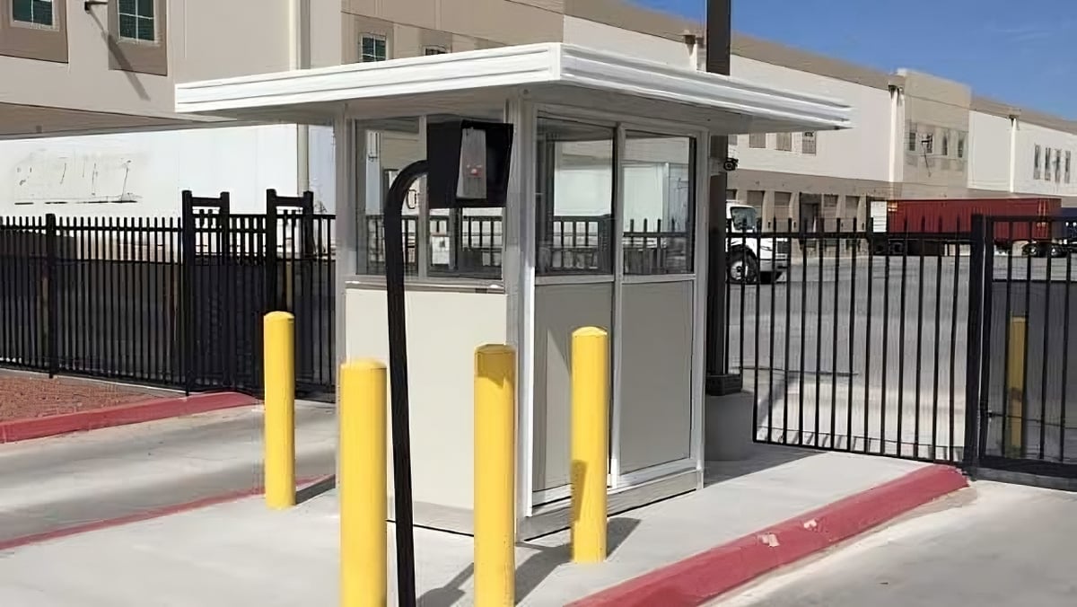 Security guard shacks used for monitoring entry and ensuring industrial safety