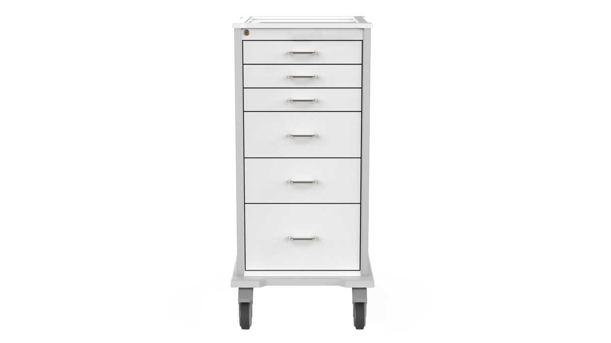 high-capacity medical supply cabinet with multiple adjustable shelves for secure storage