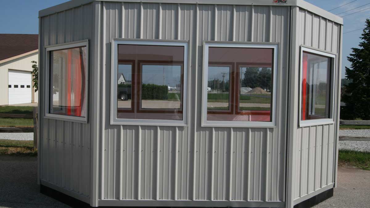Bulletproof modular building providing secure space for industrial facilities