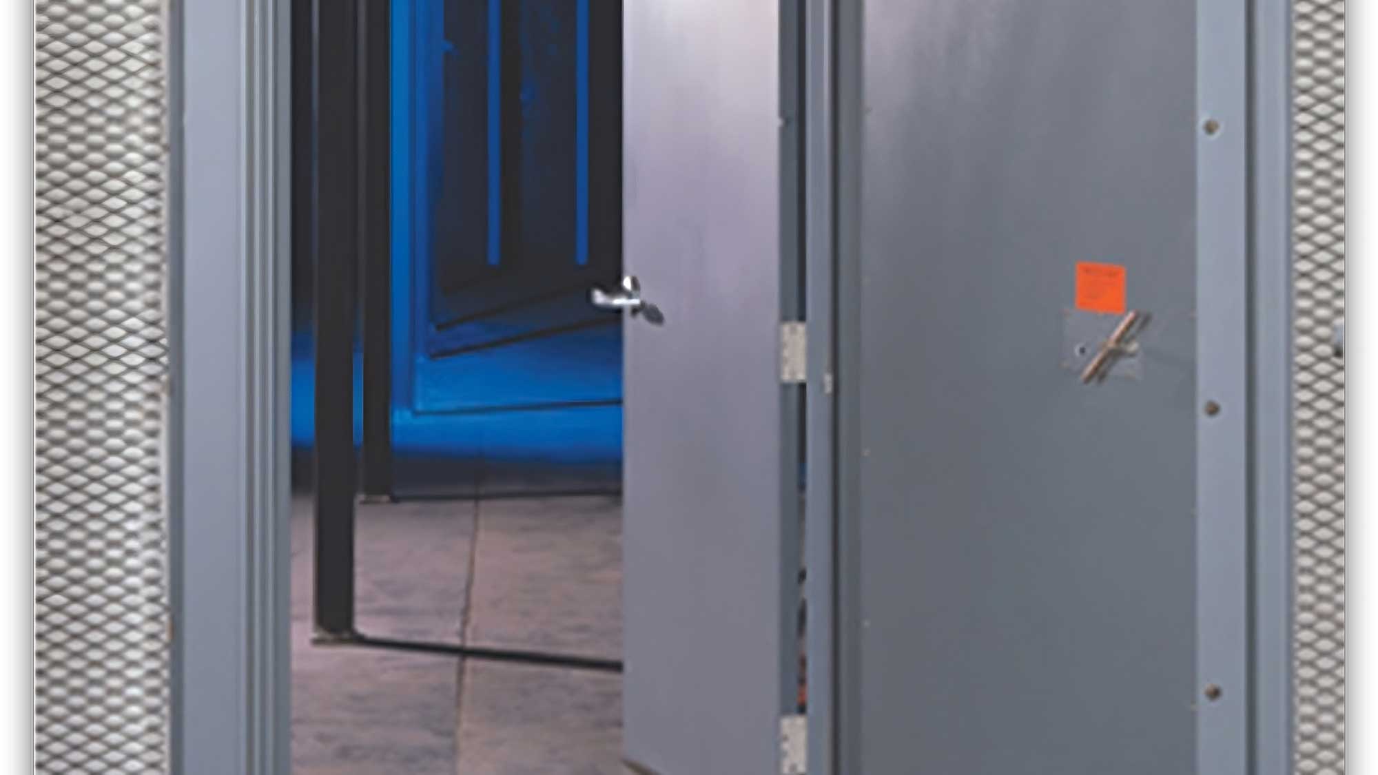 four-hour rated class 125 vault door providing fire and burglary protection for secure rooms