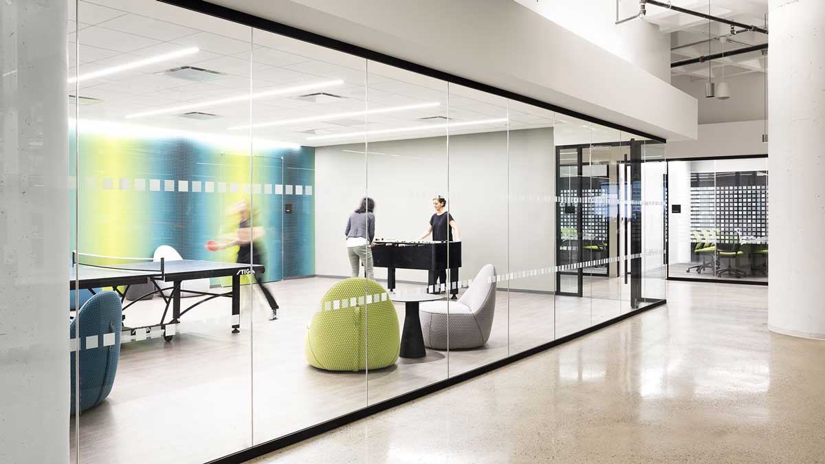 glass office walls for light filled interiors