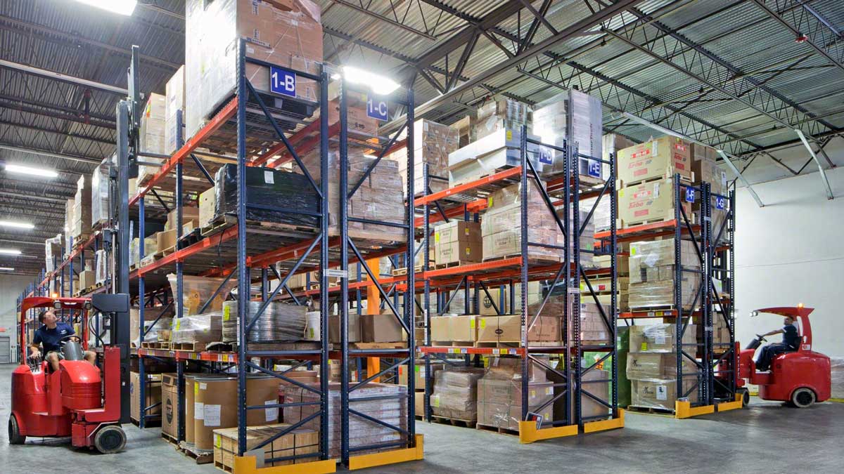 low bay pallet storage racking warehouse