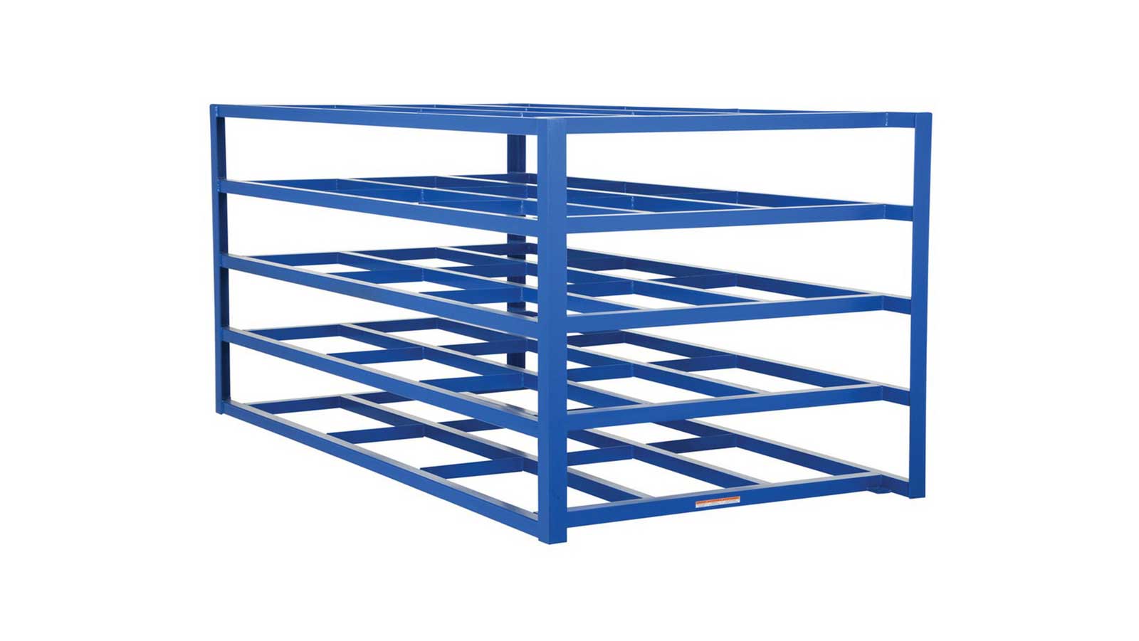 heavy duty storage rack with hinged doors storing flat sheets vertically