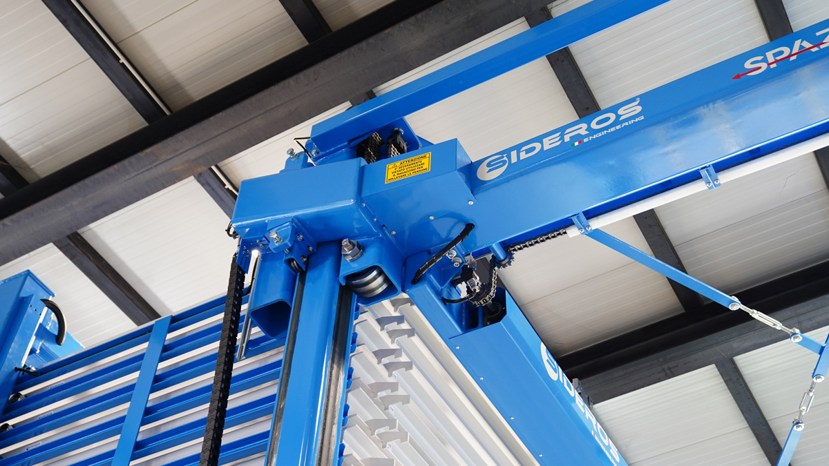 heavy duty steel frame structure for industrial machinery with safety barriers and light curtains