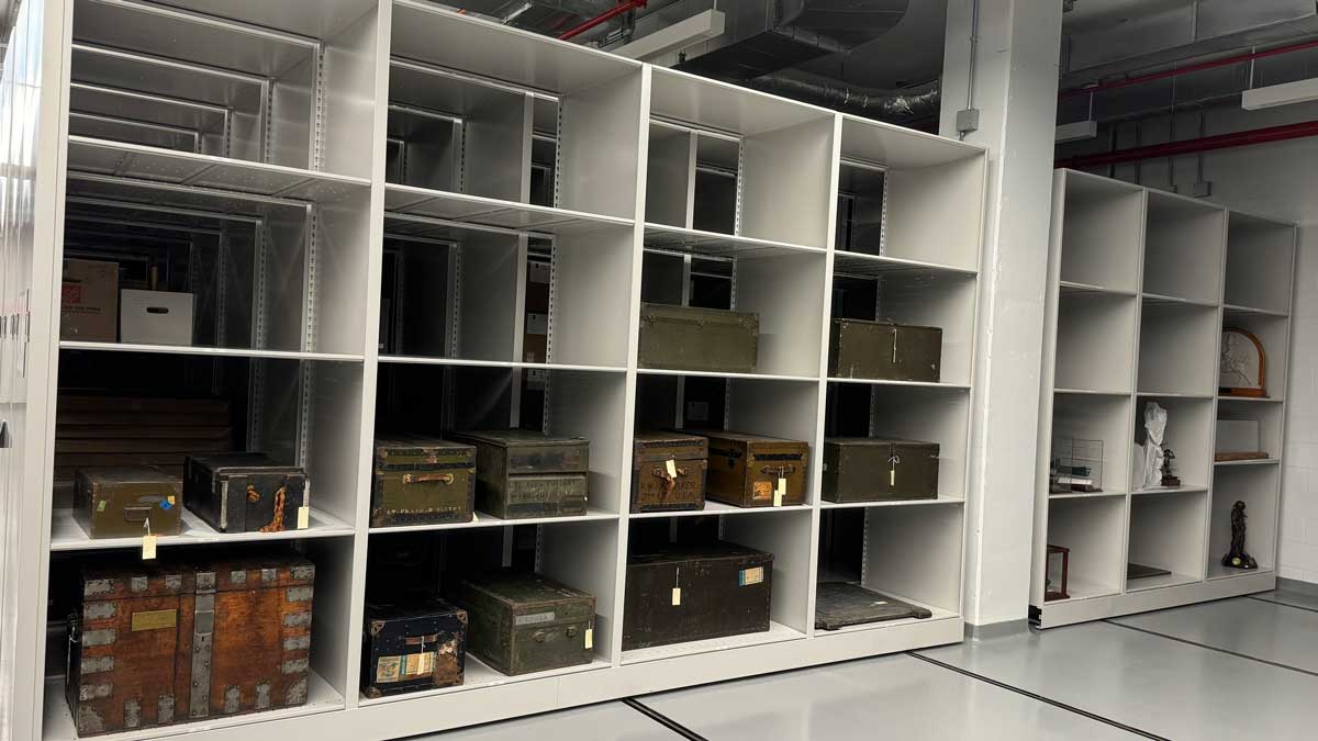 wide span shelving units for organized warehouse storage of various items and supplies