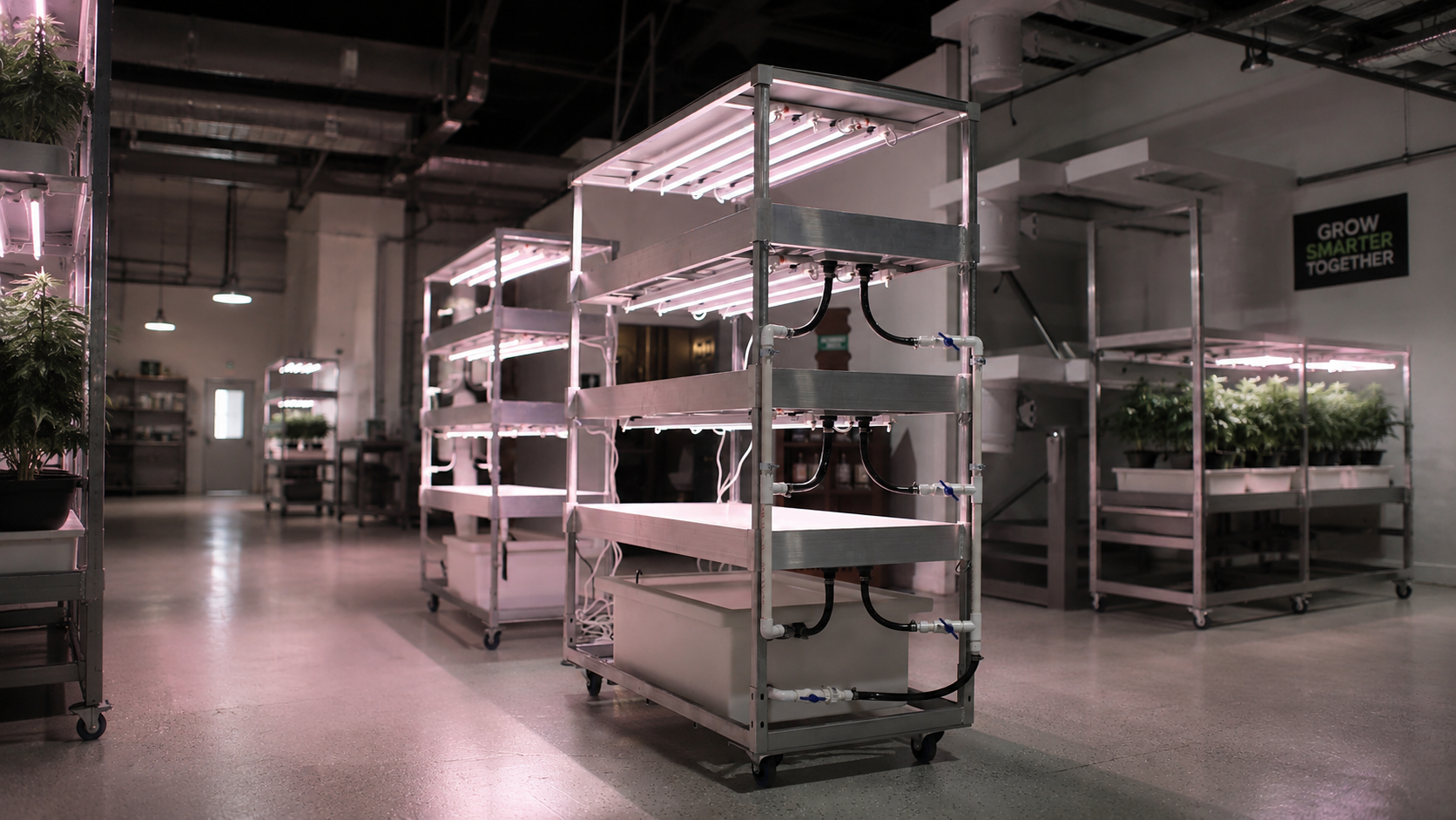 Grow carts and workflow equipment