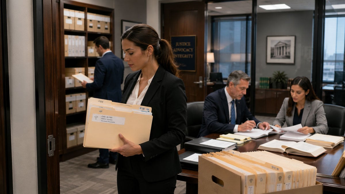 Barcode tracking technology for legal files and document management.