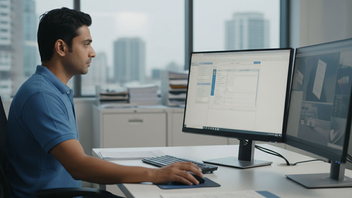 digital document indexing on computer for scanned record management