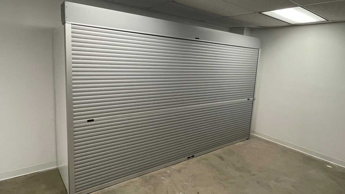 roll-down doors secure high-value artwork storage areas in museum and university settings