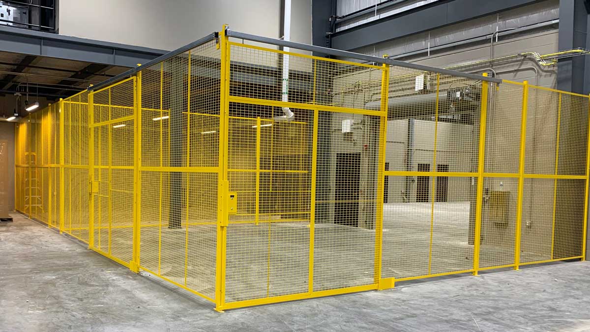wire cage system for inventory and asset protection in a shipping facility