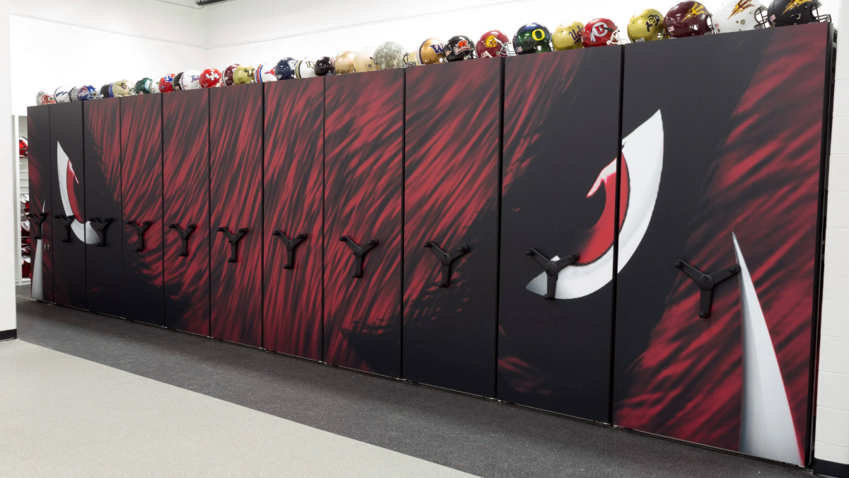Athletic equipment compact storage for organized team gear and supplies