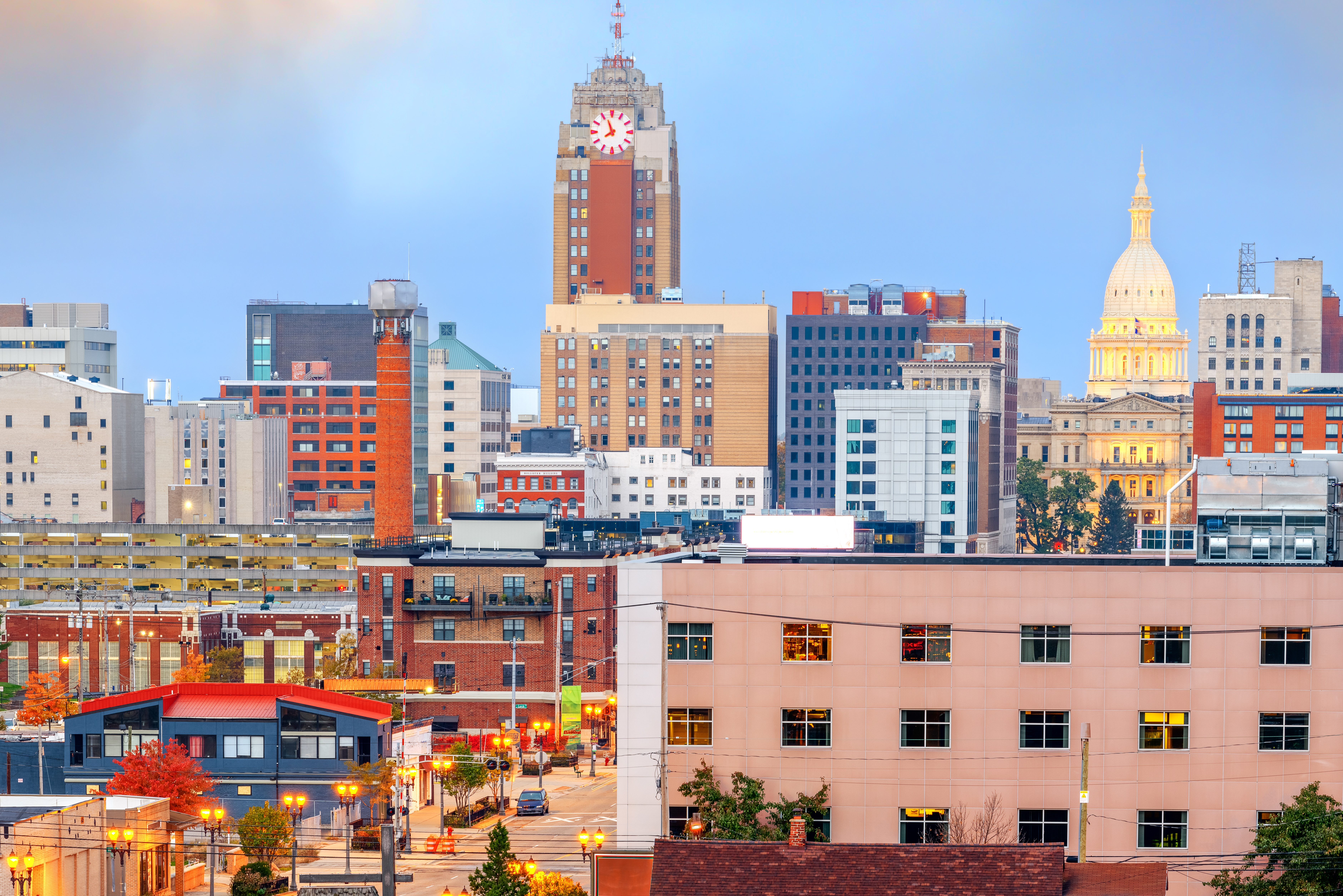 Lansing, Michigan office or skyline