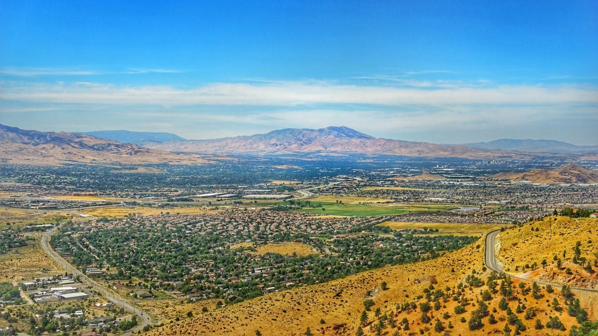 Reno, Nevada office city surrounded by mountains and desert