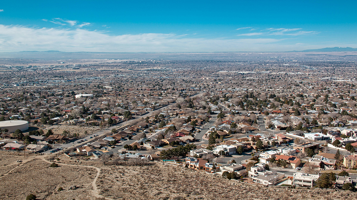 Skyline view of Albuquerque, New Mexico