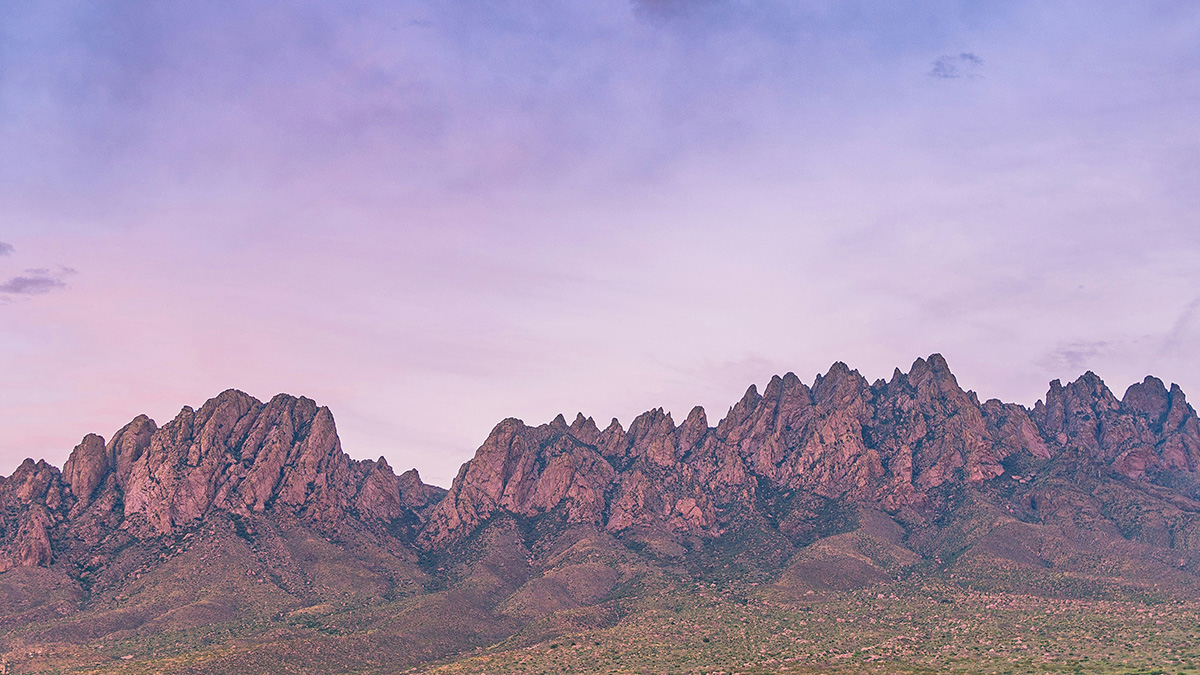 Desert landscape in Las Cruces, New Mexico
