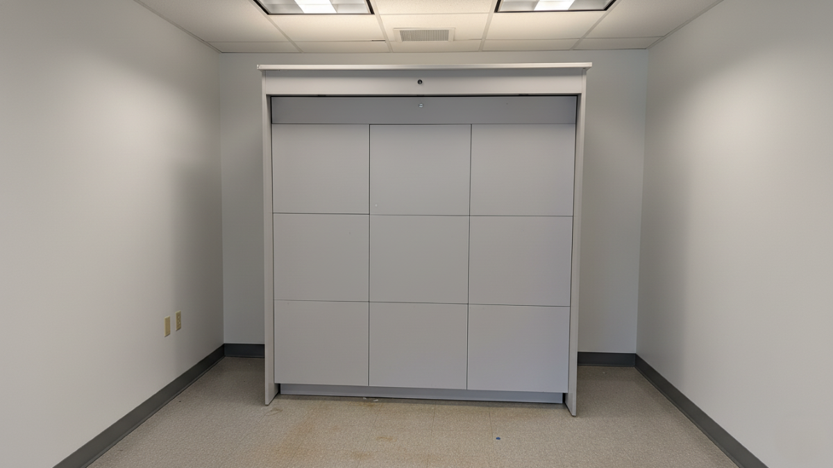 Commercial facility with smart lockers for deliveries