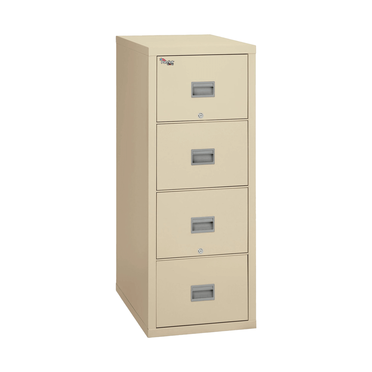 Fireproof file cabinets storing critical paper records in a secure file room